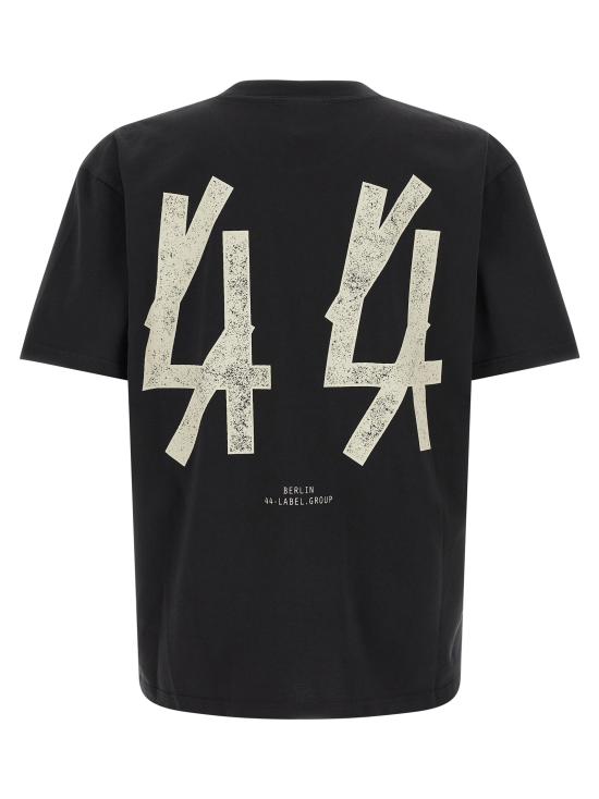 26FW 44레이블 반팔 티셔츠 B0030556FA528P462 Black - 44 LABEL