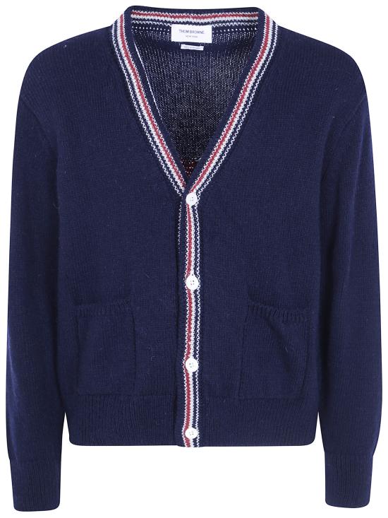 26FW 톰브라운 도네갈 인타르시아 헥터 패치워크 가디건 MKC647A Y1506 415 NAVY
