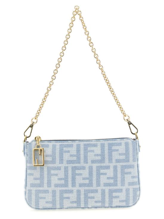 26FW 펜디 바게트 지퍼 파우치 8BS073AY6YF1X25 Light Blue