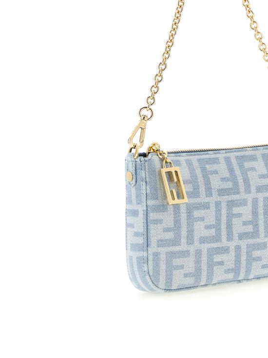 26FW 펜디 바게트 지퍼 파우치 8BS073AY6YF1X25 Light Blue - FENDI