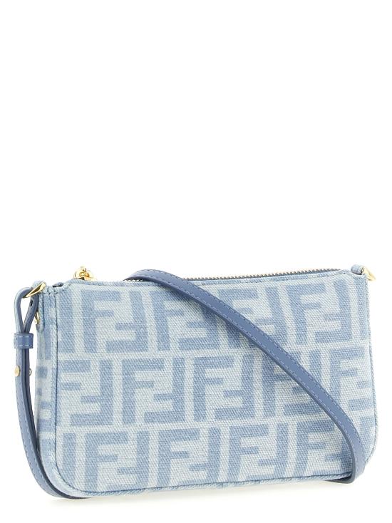 26FW 펜디 바게트 지퍼 파우치 8BS073AY6YF1X25 Light Blue - FENDI