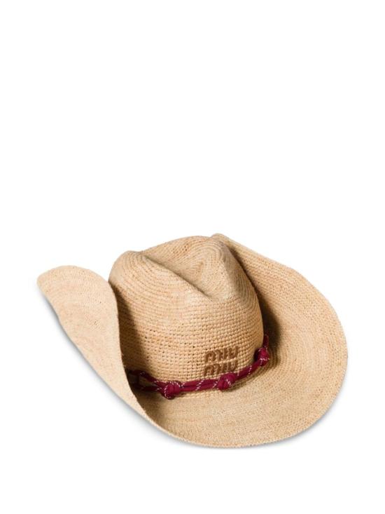 26FW 미우미우 버킷햇 5HC335 2CWE F0Y59 BEIGE BURGUNDY DOM