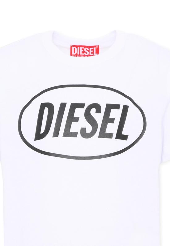25FW [키즈] 디젤 티셔츠 J02464 KYAR1 K100 WHITE - DIESEL