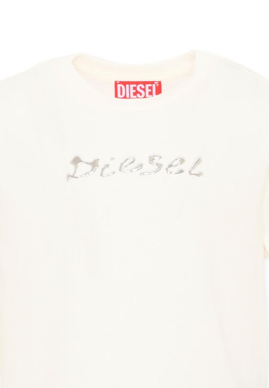 25FW [키즈] 디젤 티셔츠 J02387 0GRAM K141 IVORY - DIESEL