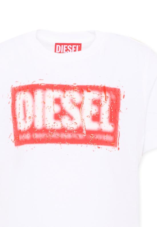 25FW [키즈] 디젤 티셔츠 J02476 00YI9 K100 WHITE - DIESEL