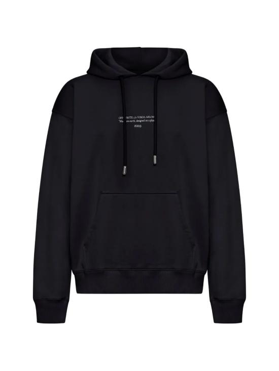 26SS 오프화이트 후드 티셔츠 44MBB085S26F009 0001 BLACK