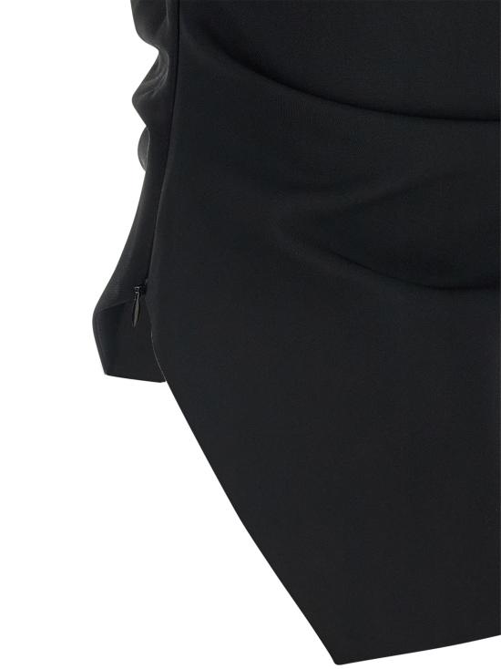 26FW 로에 민소매 티셔츠 비대칭 디자인에 드레이핑 디테일이 돋보이는 블랙 - ROHE