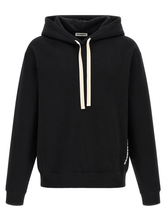 26FW 질샌더 후드 티셔츠 J22GU0167J20128001 Black