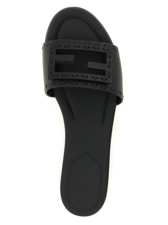 26FW 펜디 바게트 시에나 레더 슬라이드 8R8136AQY2F0QA1 Black - FENDI