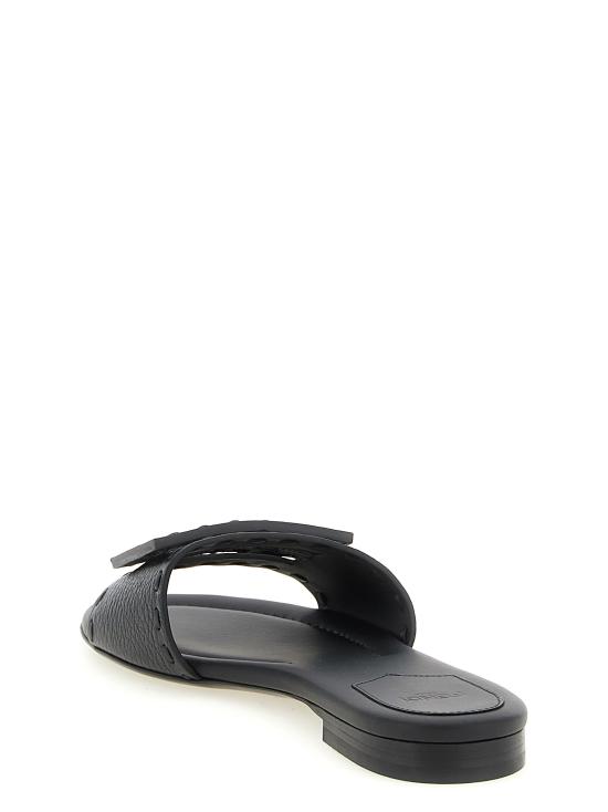 26FW 펜디 바게트 시에나 레더 슬라이드 8R8136AQY2F0QA1 Black - FENDI