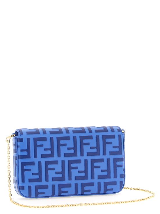 26FW 펜디 FF 다이아몬드 체인 지갑 8M0509ADYMF1WLP Blue - FENDI