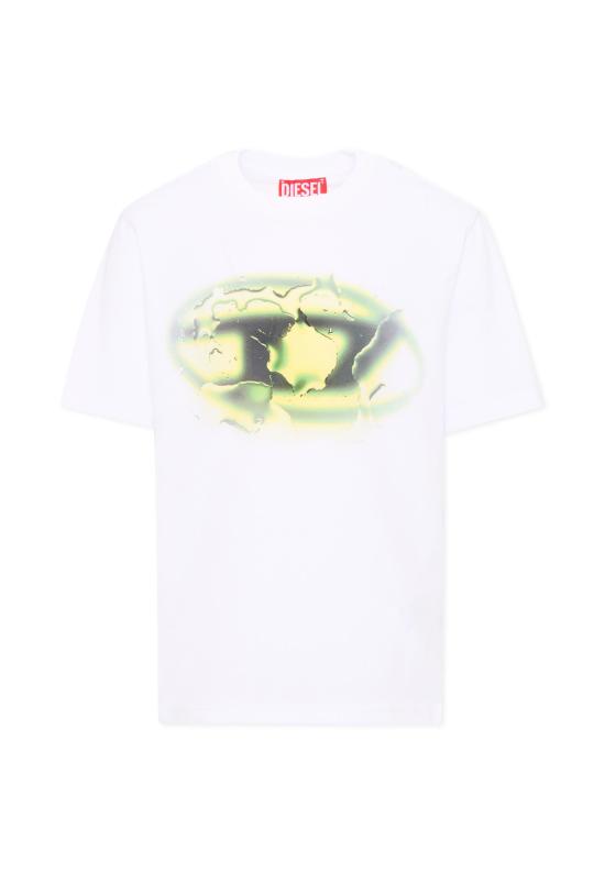 25FW [키즈] 디젤 티셔츠 J02496 0GRAM K100 WHITE