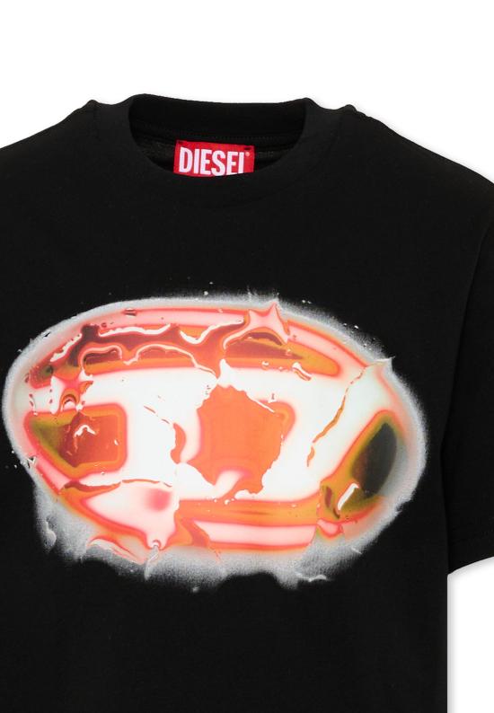 25FW [키즈] 디젤 티셔츠 J02496 0GRAM K900 BLACK - DIESEL