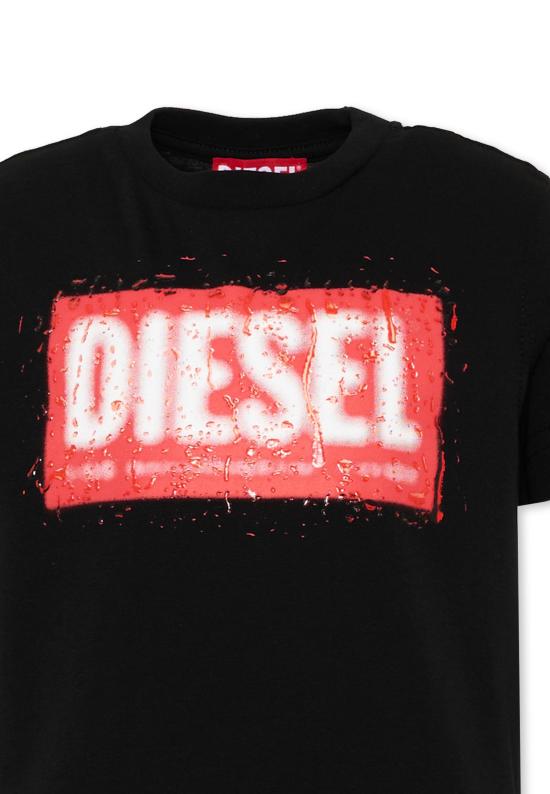 25FW [키즈] 디젤 티셔츠 J02476 00YI9 K900 BLACK - DIESEL