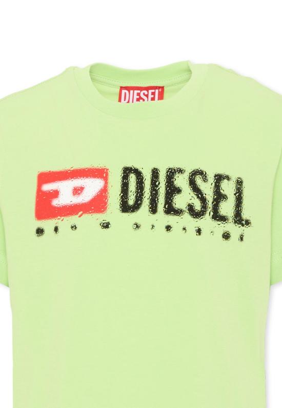 25FW [키즈] 디젤 티셔츠 J02475 00YI9 K504 GREEN - DIESEL