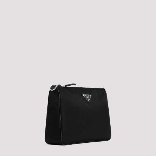 26FW 프라다 리나일론 앤 사피아노 레더 숄더백 2VH113VXOP 2DMH F0002 NERO - PRADA