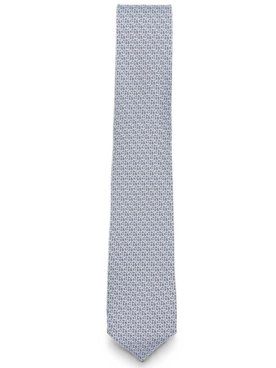 26FW 살바토레 페라가모 넥타이 351441 0794548 GREY PATTERNED MEDIUM