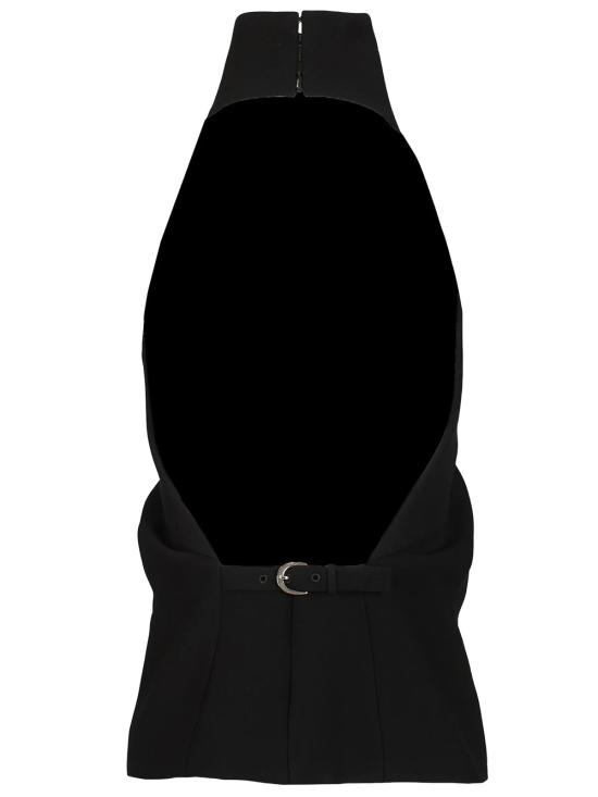 26FW 케이트 로네 플롱제 레더 홀터넥 탑 로네 플롱제 레더 홀터넥 탑 24874114 200 BLACK - KHAITE