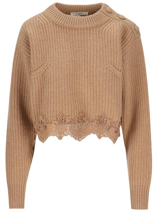 26FW 끌로에 스웨터 CH26AMP18715 218 BLEACHED BROWN