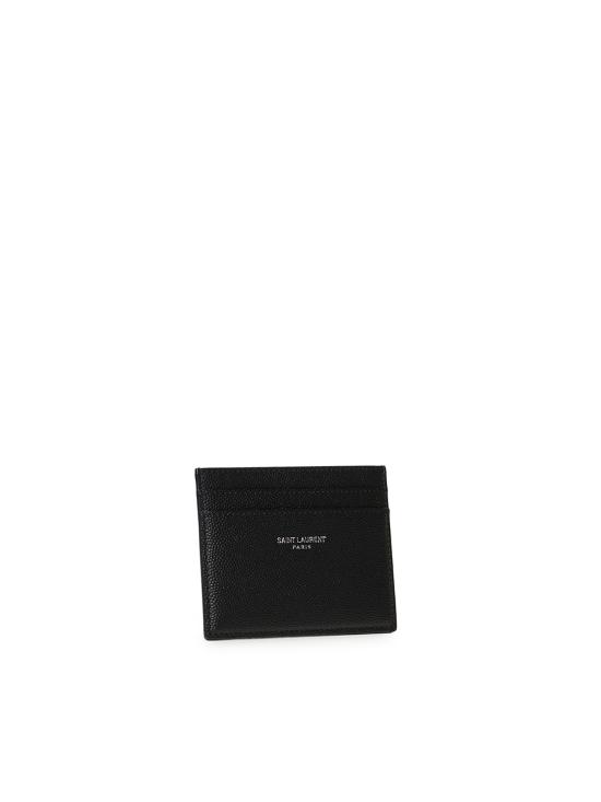 26SS 생로랑 그랑 드 뿌드르 엠보스드 레더 카드 케이스 375946 BTY0N1000 BLACK - SAINT LAURENT