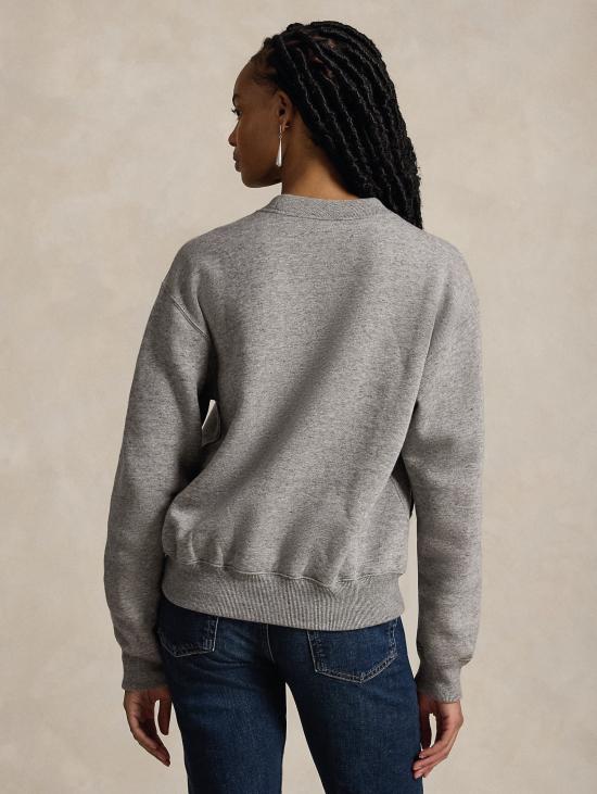 26FW 랄프 로렌 긴팔 티셔츠 파일 콘 폴로 베어 그리지오를 입은 펠파 지로콜로 - RALPH LAUREN