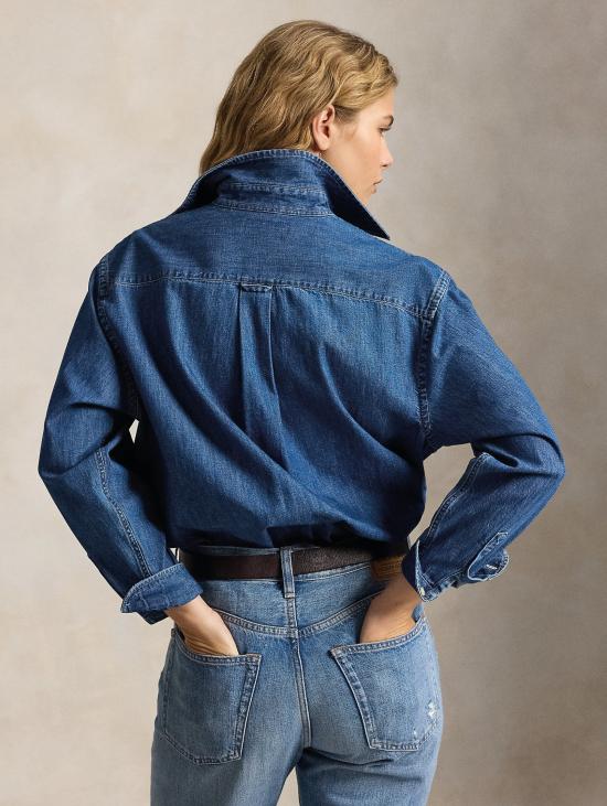 26FW 랄프 로렌 셔츠 데님 콘 타스키노 인디고 블루 카미치(Camici) - RALPH LAUREN