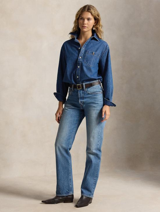 26FW 랄프 로렌 셔츠 데님 콘 타스키노 인디고 블루 카미치(Camici) - RALPH LAUREN