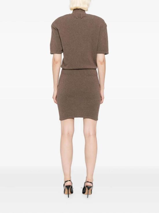 25FW 자크뮈스 니트 원피스 DRW00713AK00282850 Brown - JACQUEMUS