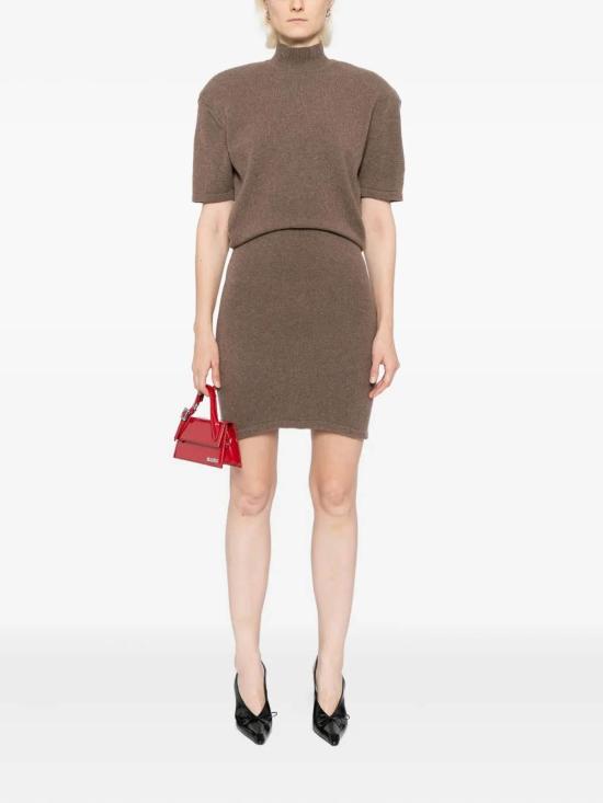 25FW 자크뮈스 니트 원피스 DRW00713AK00282850 Brown - JACQUEMUS