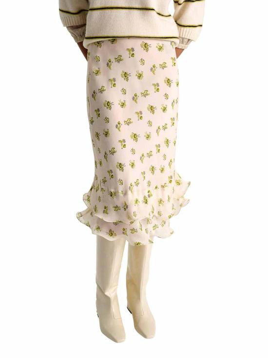 26SS 도로시 슈마허 미디 스커트 449105016 Yellow - DOROTHEE SCHUMACHER