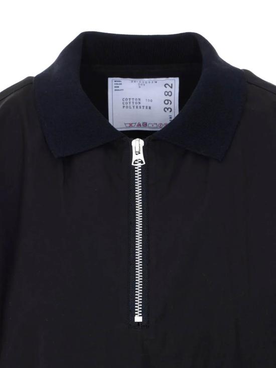 26SS 사카이 폴로 티셔츠 03982M001 Black - SACAI