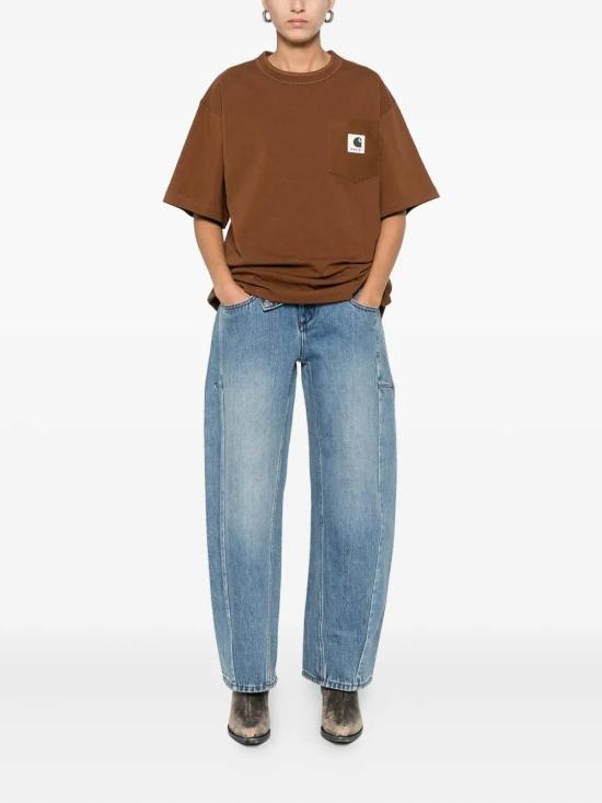 25FW 사카이 반팔 티셔츠 00995S642 Brown - SACAI