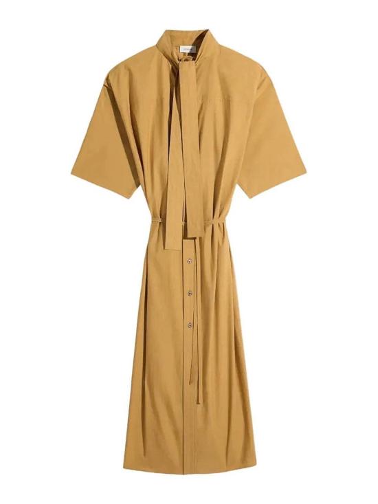 26SS 르메르 워시드 코튼 실크 리버시블 튜브 드레스 DR1156LF1500YE539 Brown