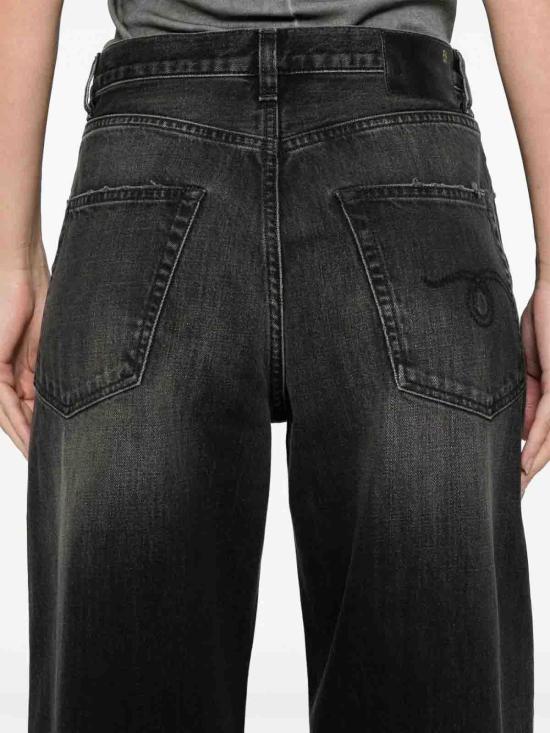 25SS 알13 스트레이트 팬츠 R13WD038D284A Black - R13