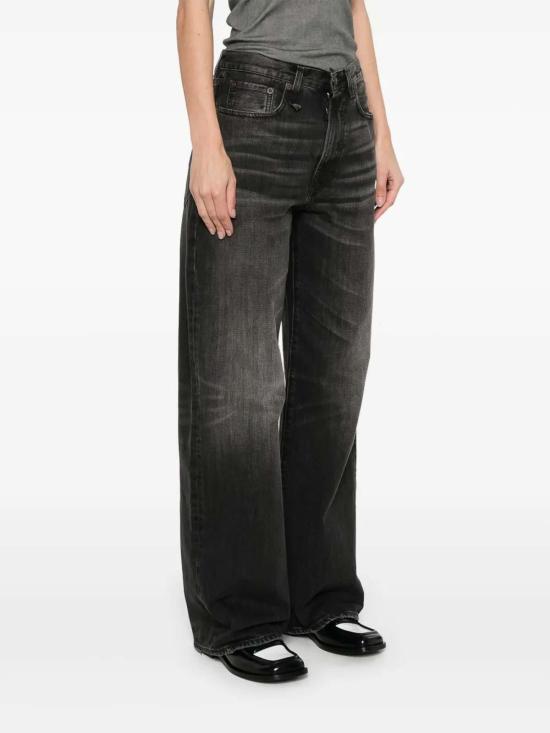 25SS 알13 스트레이트 팬츠 R13WD038D284A Black - R13