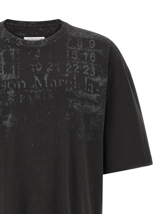 26FW 마르지엘라 반팔 티셔츠 숫자 티셔츠 블랙 - MAISON MARGIELA
