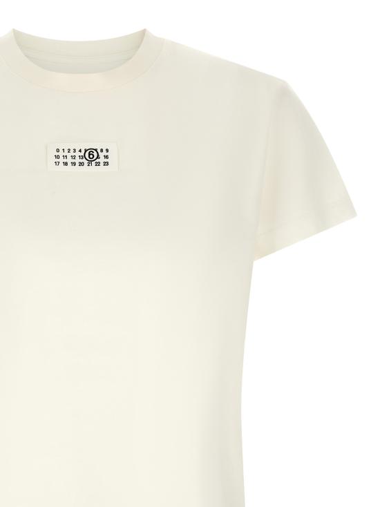 26FW MM6 메종마르지엘라 반팔 티셔츠 로고 티셔츠 (흰색) - MM6 MAISON MARGIELA