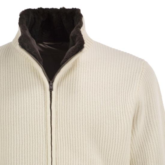 26FW 에르노 집업 니트 MC00058UR CREAM - HERNO