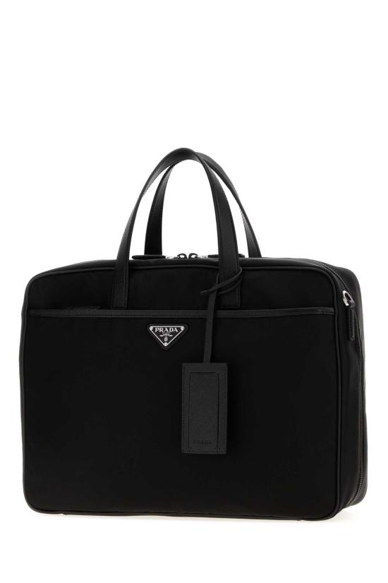 26FW 프라다 리나일론 브리프케이스 2VE029 2DMH F0002 BLACK DOM - PRADA