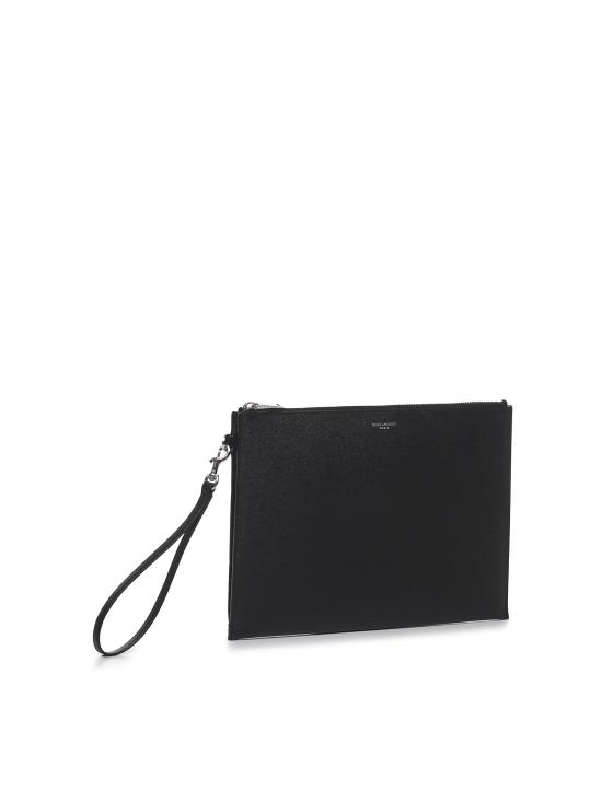 26FW 생로랑 엠보스 레더 파리 지퍼 태블릿 홀더 683865 BTY0N1000 BLACK - SAINT LAURENT