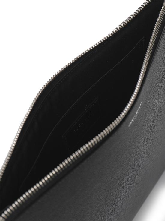 26FW 생로랑 엠보스 레더 파리 지퍼 태블릿 홀더 683865 BTY0N1000 BLACK - SAINT LAURENT