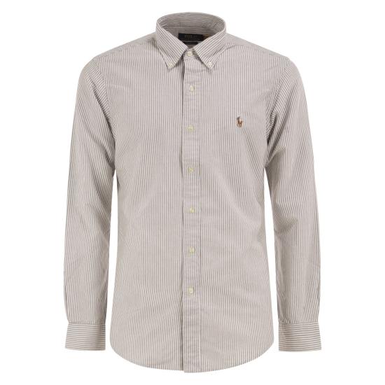 26FW 폴로 랄프로렌 긴팔 셔츠 710953704 WHITE BROWN
