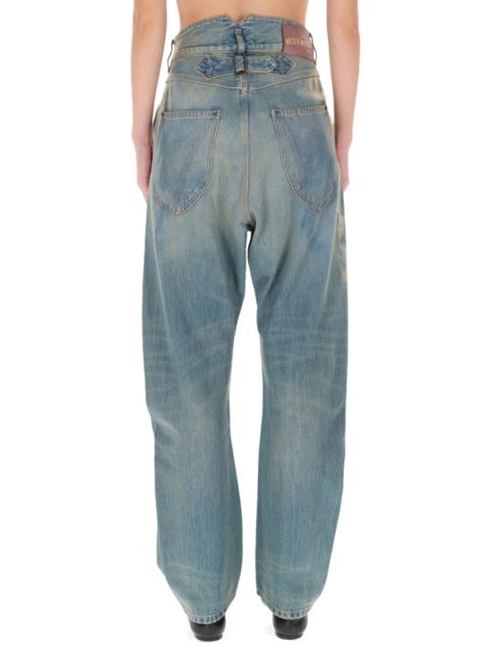 25FW 비비안웨스트우드 크롭 스트레이트 데님 진 크롭 스트레이트 데님 진 39020012 W018AK311 Blue - VIVIENNE WESTWOOD