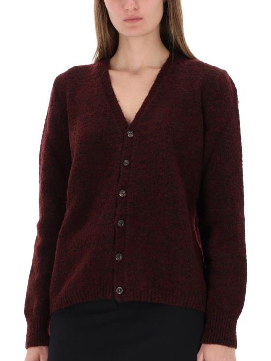 25FW 마르지엘라 V넥 가디건 S51HP0023 M13154001F Burgundy - MAISON MARGIELA