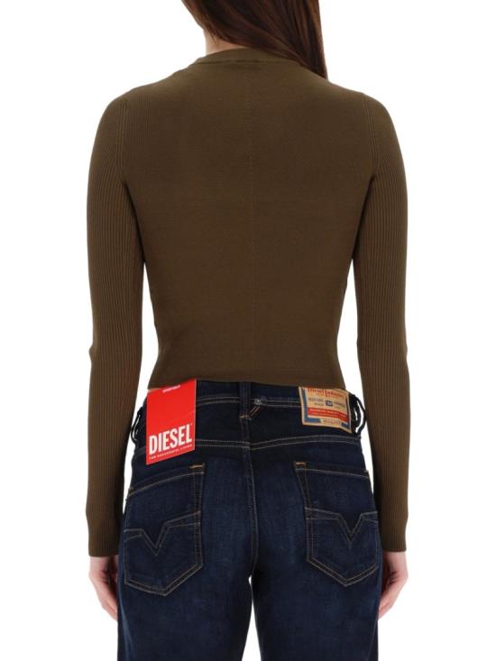 25FW 디젤 M-발라리 오발 D 립 니트 비스코스 블렌드 탑 A15328 0DLAX5FP Brown - DIESEL