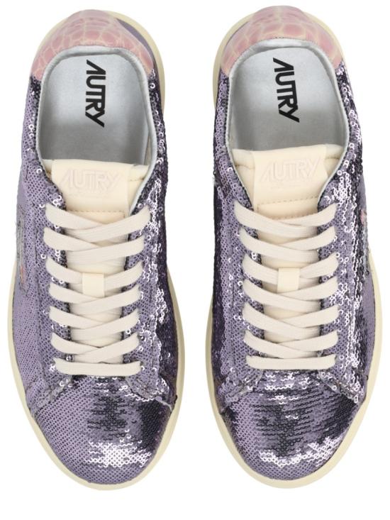 25FW 오트리 달라스 로우 고트스킨 스니커즈 ADLW TI02 Purple - AUTRY