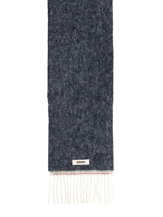 25FW 자크뮈스 프린지 울 스카프 ACU00572BOT 40323FU Blue - JACQUEMUS