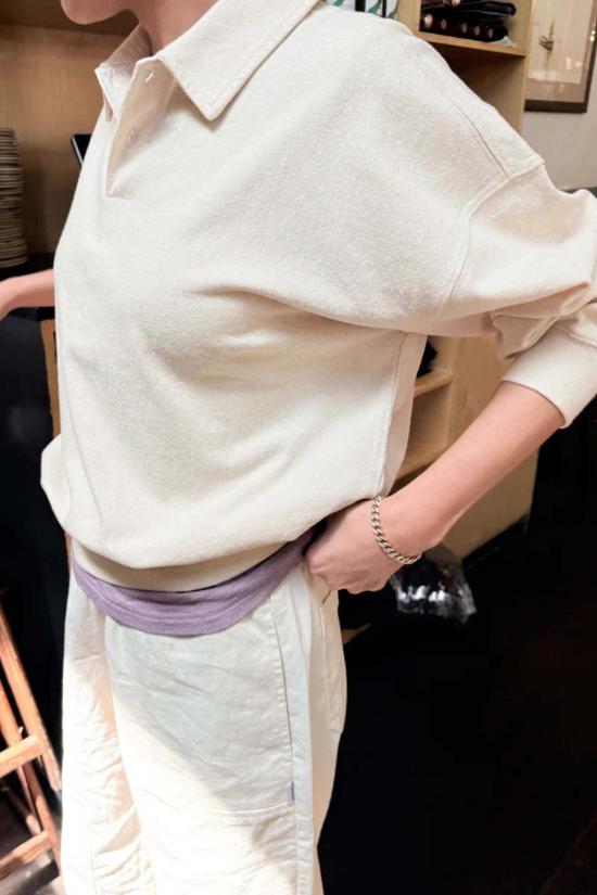  르 본 숍 스웨터 Le Bon Shoppe 폴로 스웨트셔츠 Naturel - Le Bon Shoppe