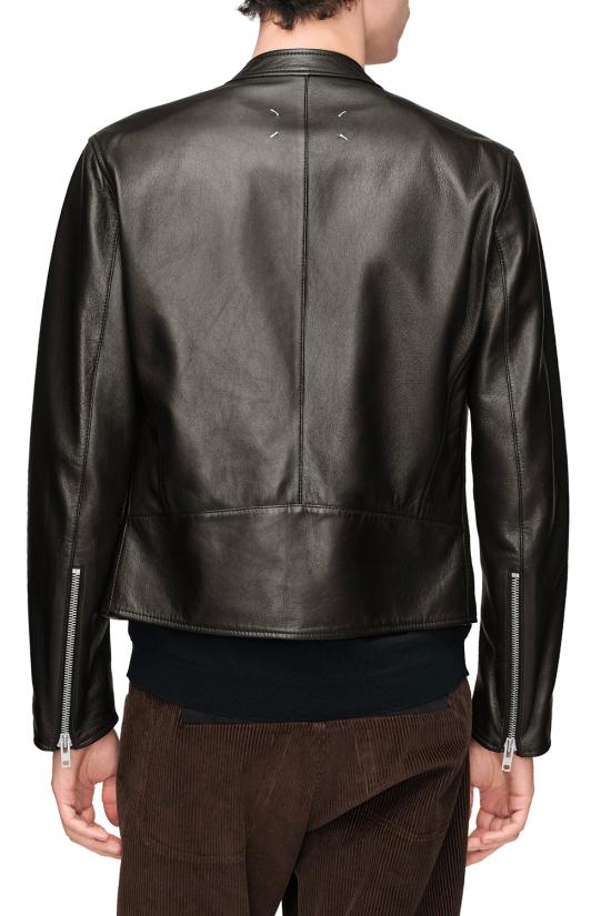 26FW 마르지엘라 가죽 자켓 S50AM0489SY1460 900 BLACK - MAISON MARGIELA