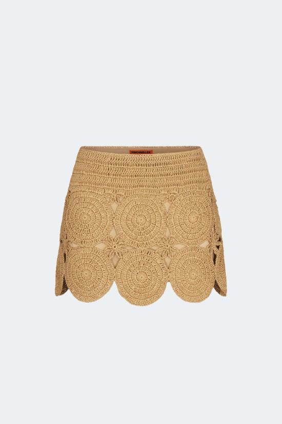  RAFFIA CROCHET 숏 스커트 사이먼 밀러 비프 비프 미니 스커트